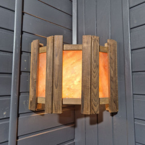 Абажур угловой "Новый" с рейками ТЕРМОЛИПА с Гималайской солью